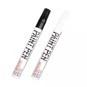 마카펜 검은색화이트 유성 페인트 펜 금속 목재 캔버스 직물 타이어 유리 방수용 마커