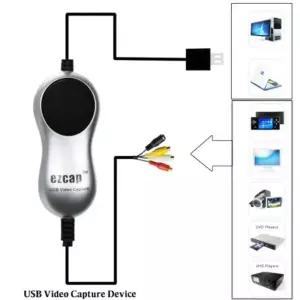 캡쳐보드 EzCap USB 20 AV S 비디오 캡처 카드 DVD VHS DVR 8mm 아날로그 오디오 레코더 그래버-디지털 컨