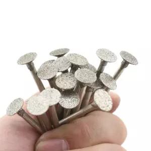 추지석 드릴 연마석 10개입 3mm 샹크 다이아몬드 그라인딩 버 비트 세트 네일 헤드 형태 8-16mm 유리 돌 금