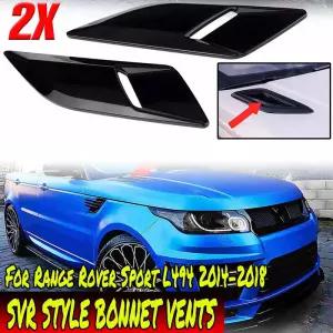 본넷덕트 전면 보넷 통풍구 광택 블랙 공기 배출구 트림 커버 레인지 로버 스포츠 L494 2014-2018 호환 2개