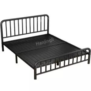 프레임 슈퍼싱글 침대 접이식 검정색 강화 철제 북유럽스타일
