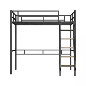 성인벙커침대 프레임 벙커형 경사 철제 복층 블랙 퀸 계단형