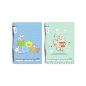 [문구/오피스] 초등학생 슬림 노트 스프링 공책 10칸 남아용 5권 세트