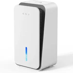 가정용 제습기 자동 차단 기능이 있는 지하 욕실 침실용 내장 아로마테라피 디퓨저 7가지 색상의 LED 조명