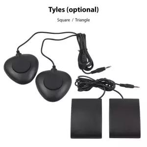 서스테인페달 미끄럼방지 저소음 휴대용 접이식 피아노 전자 키보드 드럼 컴팩트 페달 듀얼 하단 35mm