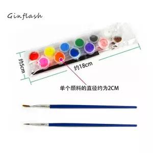 천아트물감 천물감 옷물들이기 세트당 2개 페인트 블루 브러시 12종 유화 아크릴 네일 아트 의류 디지털 벽