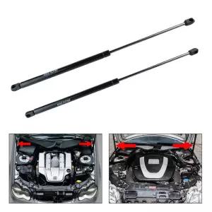 본넷덕트 00-07mercedes Benz C 클래스 W203 S203용 전면 보닛 후드 가스 2개