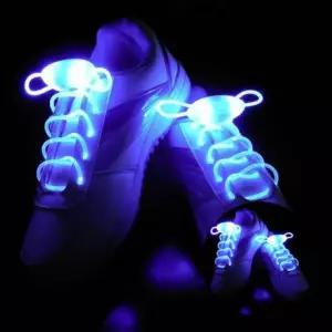 빛나는 LED 신발끈 블루 야간산행 어린이신발끈