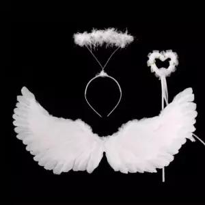 재롱잔치 천사 엔젤 머리띠 엔젤봉 파티소품 코스프레