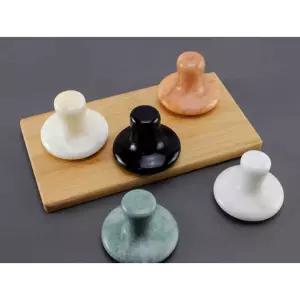 마사지스톤 안마돌 손잡이 옥 현무암 테라피 경락