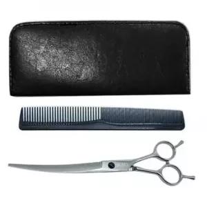 [반려] 커브가위 일자빗 블랙볼트 강아지 세트 애견 셀프미용