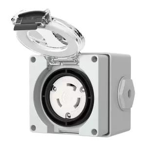 STARLLO 30암페어 잠금 여성 플러그 박스 NEMA L6-30C 발전기 트위스트 어댑터 커넥터 250볼트 용접기 등을