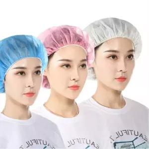 조리사 급식실 일회용 위생모자 부직포 헤어캡 100매 주방 위생캡 라운드캡