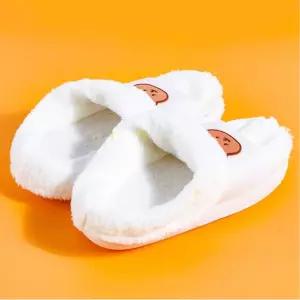 사무실 학교 겨울 털실내화 방한 슬리퍼 양털 안감 기모 거실화 캐릭터