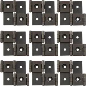 라이트엑스페 12개 더블 폴딩 경첩 270도 회전 스크린 도어 장착 나사가 있는 금속 접이식 작동 47mmx54mm