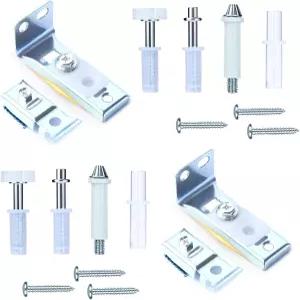 이중 접이식 도어 하드웨어 수리 키트 옷장 교체 부품 2팩 및 포켓 가이드 휠이 있는 상단 하단 피벗