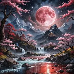 BSNRCH 마운틴 다이아몬드 아트 키트 초보자용 포레스트 페인팅 5D 풍경 DIY 원형 풀 드릴 보석 공예 홈 월