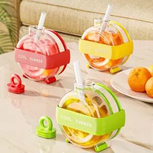 onyou 아이스 큐브 접촉 누르는 금형 높은 색상 다기능 흡입 튜브 컵