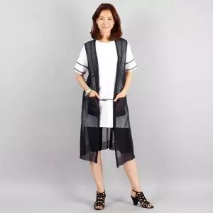 [하프클럽/아이우먼]빅사이즈베스트 0321L604 비치니트포켓조끼 RM