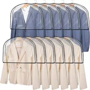 KEIGH 18 H 의류용 어깨 커버 12개 세트 통기성 옷장 먼지 보호대 옷걸이 2 거셋 홀드 더 많은 수트 코트