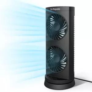 닥터 준비 타워 팬 DC 진동 3단 옵션이 있는 휴대용 책상 듀얼 공기 순환 110 3 타이머 홈 오피스 데스크톱