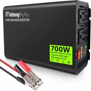 700w 퓨어 사인 웨이브 인버터 듀얼 USB 포트가 있는 DC 12v에서 AC 110v/20v 차량용 RV 홈 캠핑카용 피크