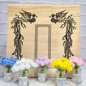 납골당 미니어처 꽃 인테리어 봉안당 장식품 납골당 조화 꽃 소품 테이블 유리병 추모관 인조 꽃병 소형