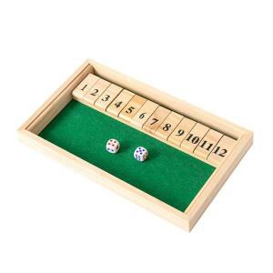 Shut The Box 주사위 게임 나무 클래식 탁상 버전 12개 숫자 or 펍 보드 용
