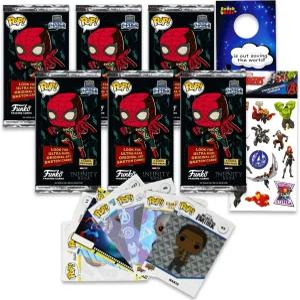 펀코 팝 마블 트레이딩 카드 6팩 세트 - 어퍼 덱 번들 48개 총 플러스 스티커 등 플레이