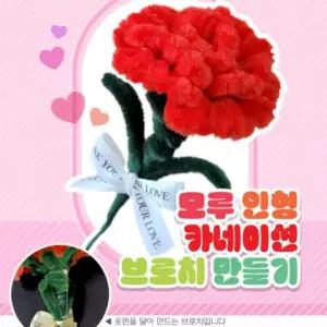 카네이션 브로치 꽃 부모님 뱃지 어버이날 코사지 선물 DIY 만들기 키트 스승의날 6개 감사 꽃브로치