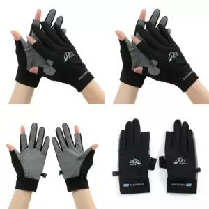 ( )남성 2컷 장갑 L 블랙 여름용등산장갑 등산용장갑 자외선차단장갑