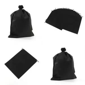 ( )한쪽 스트링 부직포 파우치 20p세트 34x43cm 블랙 소분포장 부직포백