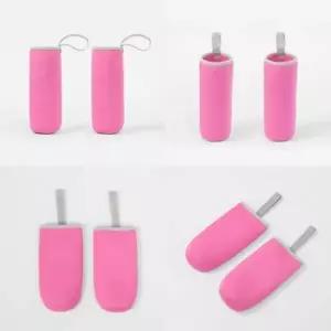 ( )네오프렌 물병 파우치 2P세트 550ml 핫핑크 손잡이물통 등산물통