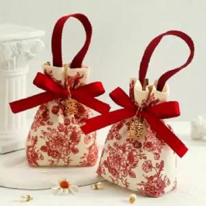 복조리파우치 레이스 조리개 복주머니 손잡이 파우치