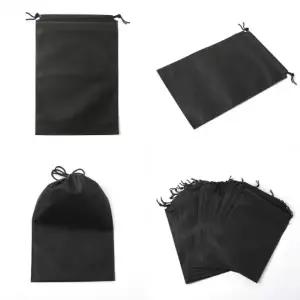 ( )휴대용 여행용 파우치 소분 분류 수납 20개 22x32cm 검정 부직포복주머니 다용도파우치