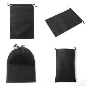 ( )휴대용 여행용 파우치 소분 분류 수납 20개 30x39cm 검정 무지파우치 부직포주머니