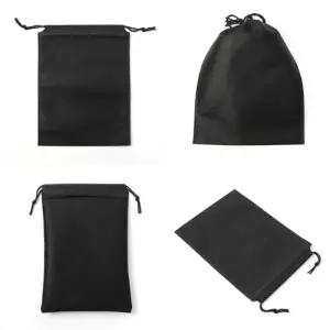 ( )양쪽 부직포 파우치 20p세트 20x27cm 블랙 어린이집파우치 포켓파우치