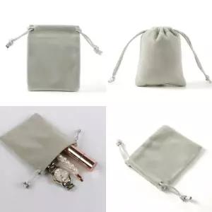 ( )벨벳 미니 스트링 파우치 10p세트 7x9cm 그레이 립파우치 립스틱파우치 미니화장품파우치