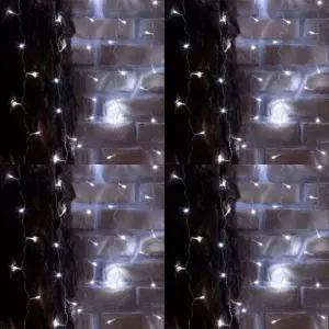 ( )은하수 150구 투명선 LED 고드름 백색 지니전구 2M 전원잭포함 연결가능 카페 트리장식