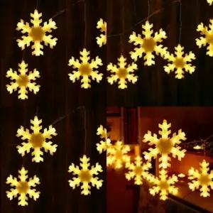 ( )120구 투명선 LED 눈결정 웜색 지니전구 2.7M 전원잭포함 연결가능 줄전구 트리조명