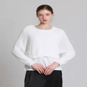 [(OZOC)] 뒷 리본 망토 니트 (택가격 85000원)