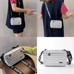 ( )캐리어 스타일 미니 크로스백 실버 핸드폰백 미니핸드폰가방 여성미니크로스백