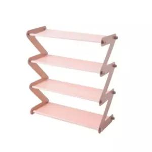 ( )조립식 현관 슬리퍼 신발정리대 핑크 좁은현관신발정리대 신발정리대거치대 신발보관함