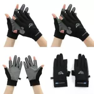 ( )남성 2컷 장갑 L 블랙 여름용등산장갑 등산용장갑 자외선차단장갑