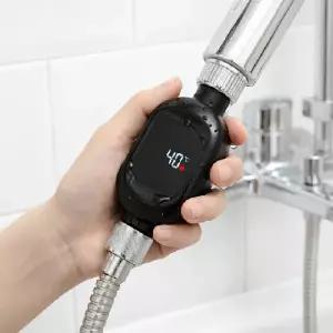 ( )욕실 수온 체크 LED 디지털 온도계 샤워기 수전 물온도 측정기