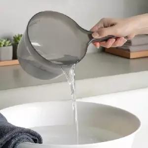 욕실 물바가지 다용도 플라스틱 양동이 소형 3컬러 세트 목욕 바가지