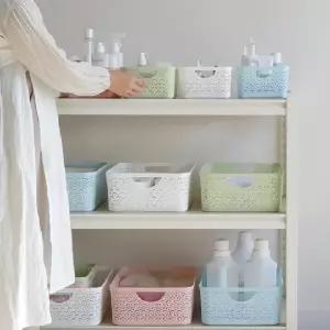 다용도 욕실 수납함 대형 샤프트 목욕 바구니 플라스틱 정리 바스켓