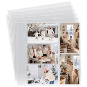 오버사이즈 사진 앨범 리필 혼합 12x12 슬리브 결혼식 3링 사진이 4x6 가족 디링 200장의 여행 무산 페이지 스크랩북 프로텍터 기념 책 20개 바인더용