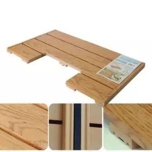 ( )EA 우드 욕실발판 소 O형 나무무늬 욕실 변기