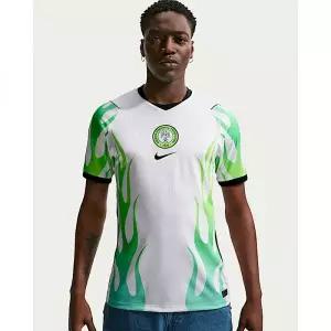 [나이키]나이지리아 2026 스타디움 어웨이 남성 드라이 핏 축구 저지 - 화이트그린 글로우블랙 IB5376-10